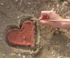 Kuma çizilen kalp